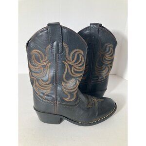 Boys‎ Smoky Mountain Brown Faux Leather Cowboy Boots 13.5